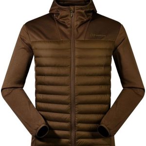 Berghaus Vaskye Hooded Hybrid Jacket miehille, koko L, ruskea + Deuter Pulse Pro 5 grafiittivyölaukku