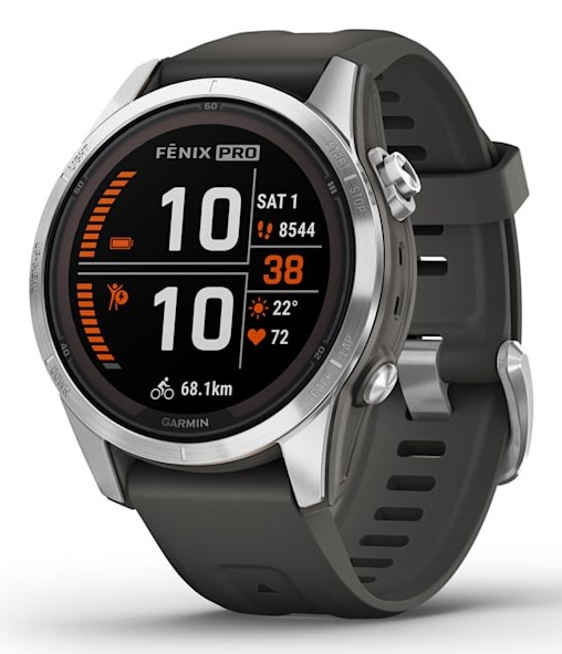 Garmin fēnix 7S Pro 3,05 cm (1,2") MIP 42 mm Digitaalinen 240 x 240 pikseliä Kosketusnäyttö Hopea Wi-Fi GPS (satelliitti)