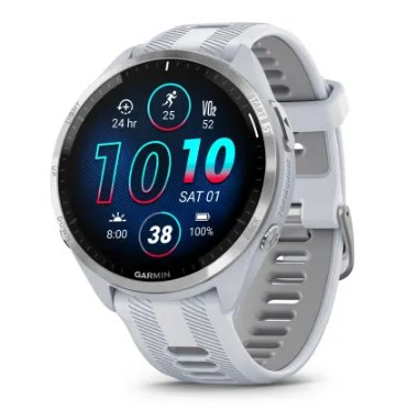Garmin Forerunner 965 3,56 cm (1,4") AMOLED 47 mm Digitaalinen 454 x 454 pikseliä Kosketusnäyttö Valkoinen Wi-Fi GPS (satelliitti)