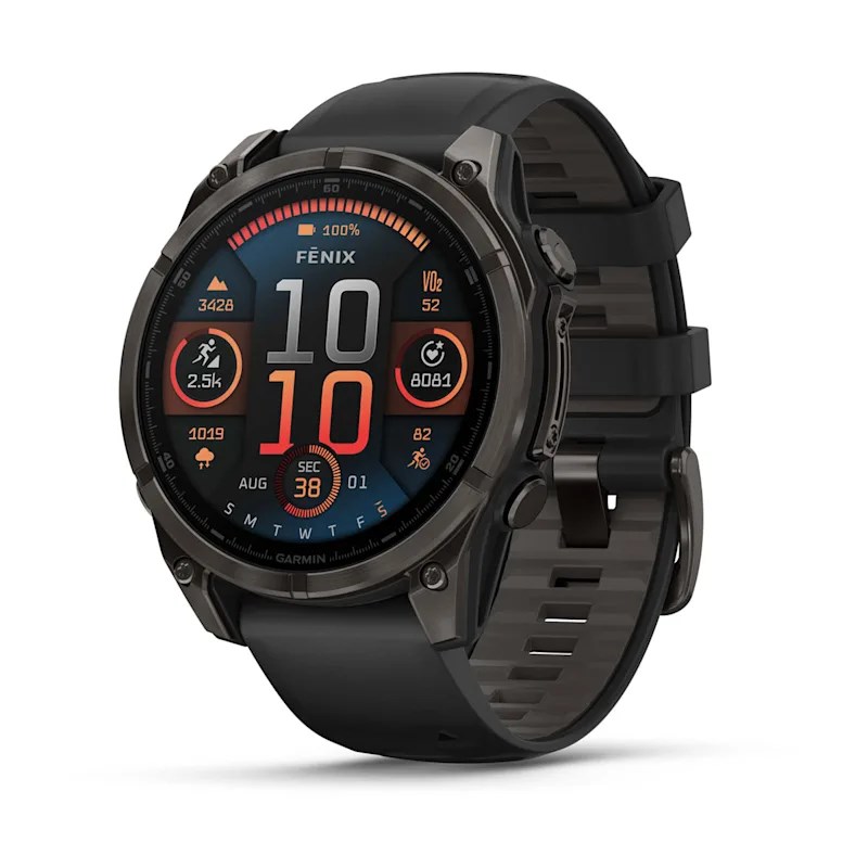 Garmin fenix 8 3,56 cm (1,4") AMOLED 47 mm Digitaalinen 454 x 454 pikseliä Kosketusnäyttö Musta Wi-Fi GPS (satelliitti)