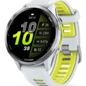 Garmin Forerunner 970 3,56 cm (1,4") AMOLED Digital 454 x 454 pikseliä Kosketusnäyttö Valkoinen Wi-Fi GPS (satelliitti)