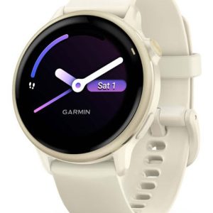 Garmin vívoactive 6 3,05 cm (1,2") AMOLED 42 mm Digitaalinen 390 x 390 pikseliä Kosketusnäyttö Valkoinen Wi-Fi GPS (satelliitti)